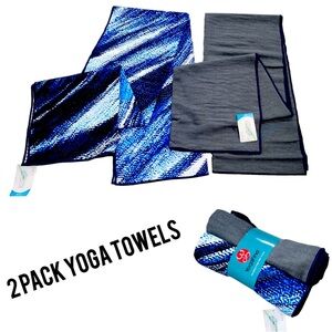 Yogafina Skidless Yoga Mat Towel Twin Pack Unisex Color Multi